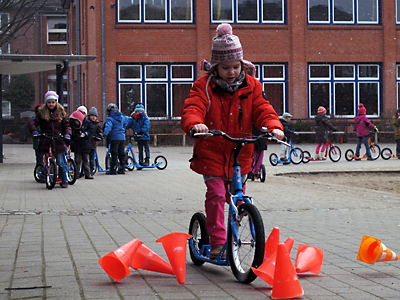 Kegeln mit dem Roller